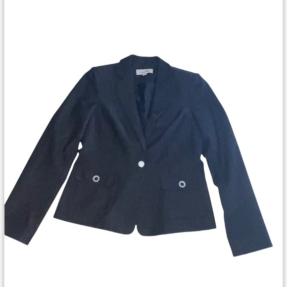 Dark Blue Calvin Klein Blazer with shoulder pads - Picture 5 of 7